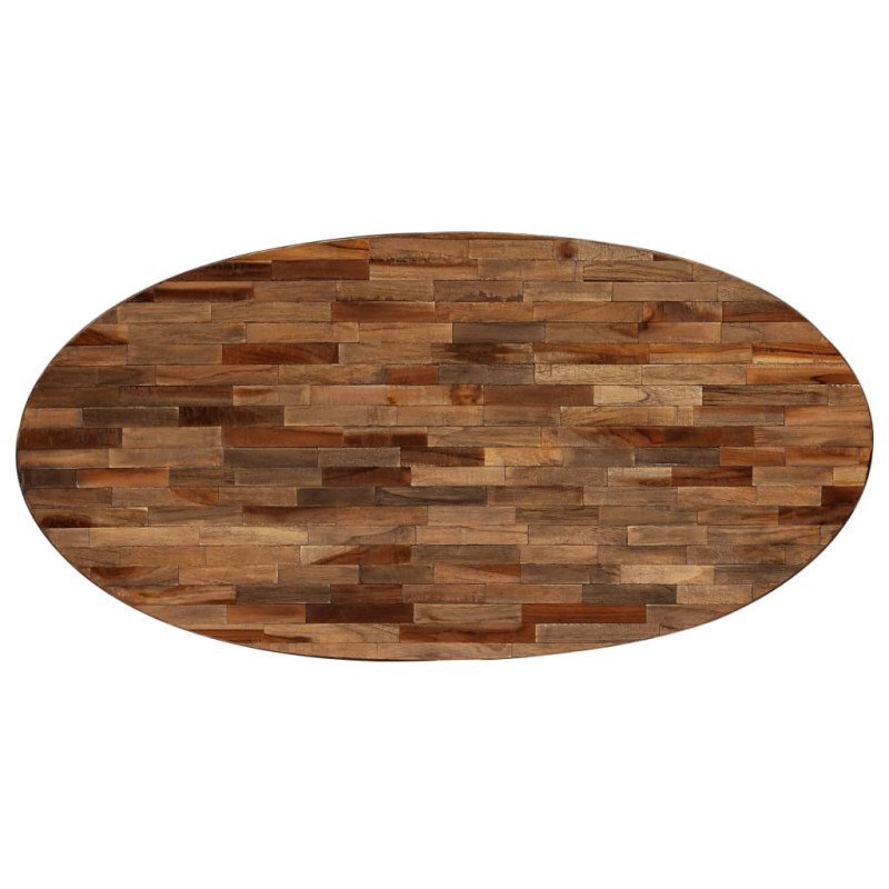 vidaXL Konferenčný stolík, recyklované teakové drevo oválny 120x60x30 cm