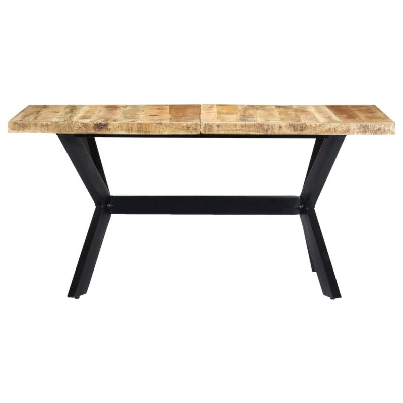 vidaXL Jedálenský stôl 160x80x75 cm masívne surové mangovníkové drevo