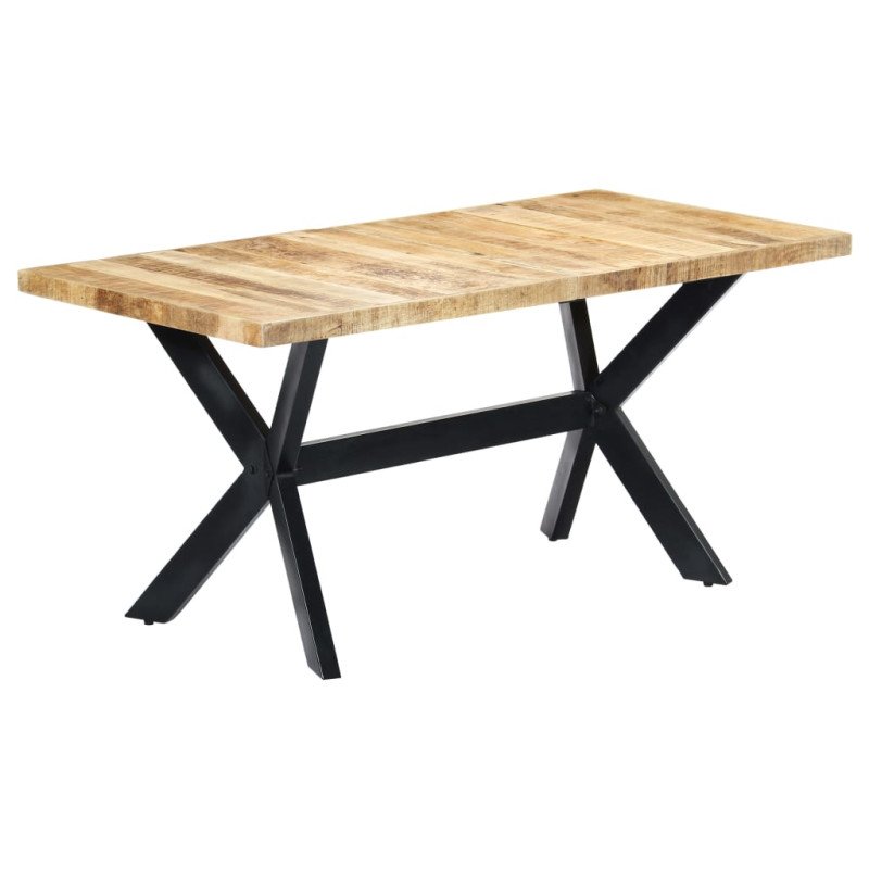 vidaXL Jedálenský stôl 160x80x75 cm masívne surové mangovníkové drevo