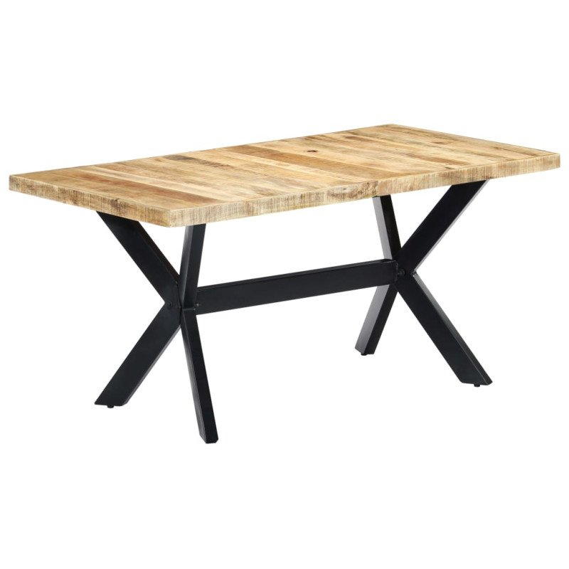 vidaXL Jedálenský stôl 160x80x75 cm masívne surové mangovníkové drevo