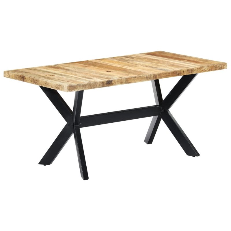 vidaXL Jedálenský stôl 160x80x75 cm masívne surové mangovníkové drevo