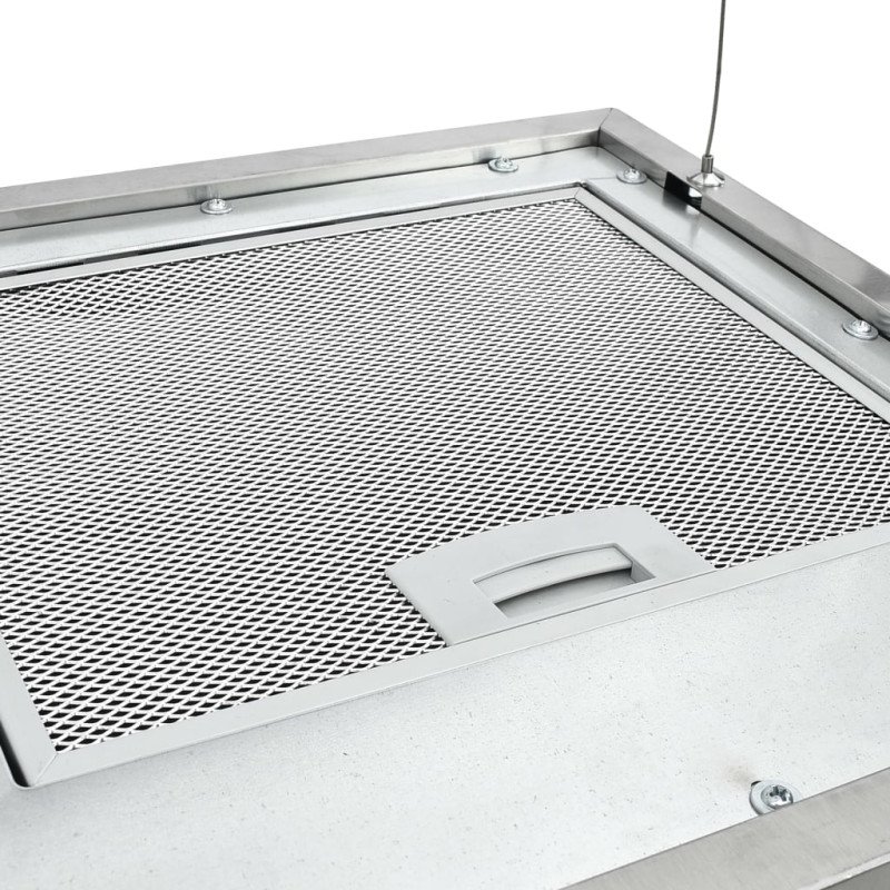 vidaXL Závesný ostrovný digestor s dotykovým senzorom LCD 37 cm nehrdzavejúca oceľ 