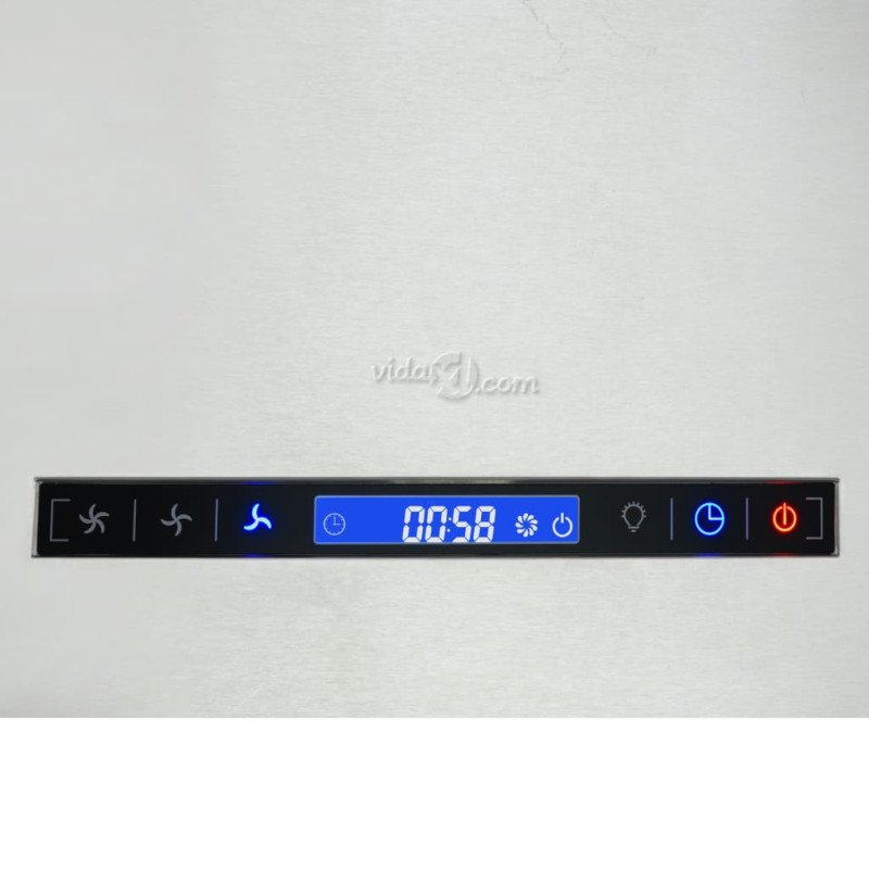 vidaXL Závesný ostrovný digestor s dotykovým senzorom LCD 37 cm nehrdzavejúca oceľ 