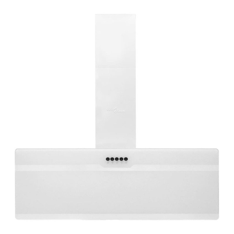 vidaXL Nástenný digestor 90 cm oceľ a tvrdené sklo biely