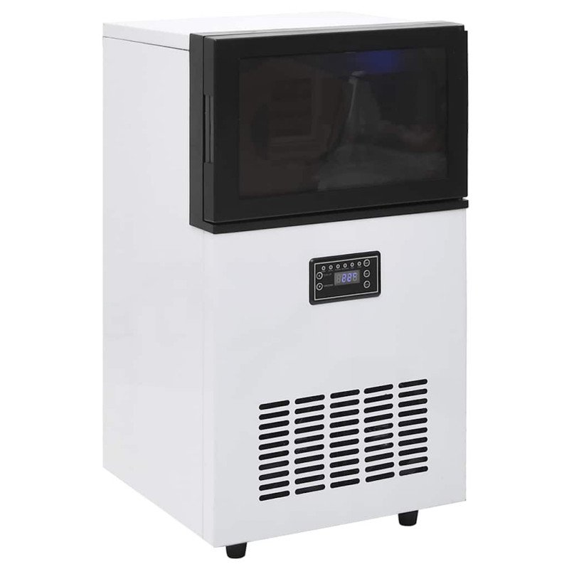 vidaXL Výrobník ľadových kociek čierny 45 kg / 24 h 