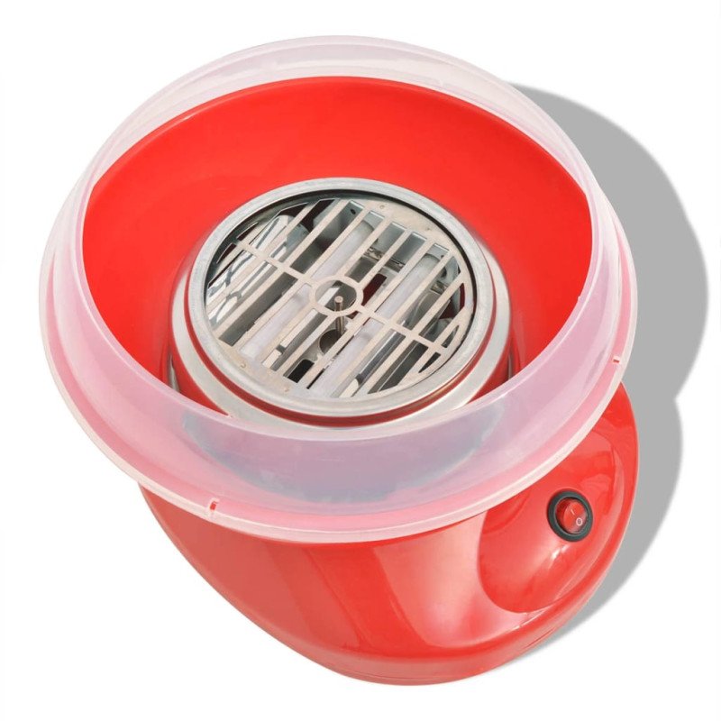 vidaXL Výrobník cukrovej vaty, 480 W, červený 