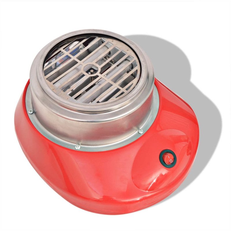vidaXL Výrobník cukrovej vaty, 480 W, červený 