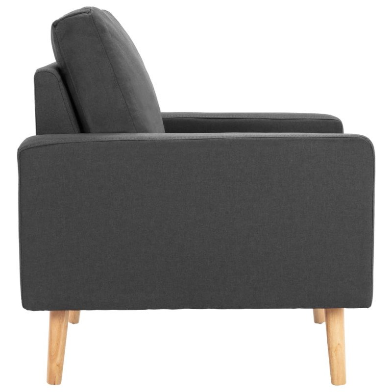 vidaXL Kreslo, tmavosivé, látka