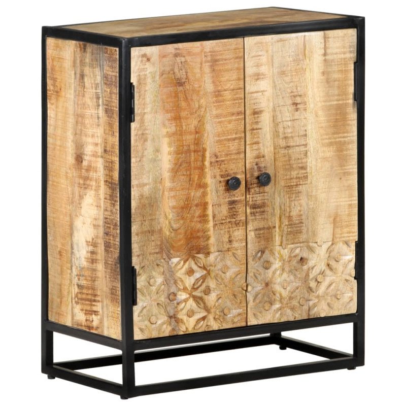 vidaXL Ručne vyrezávaná komoda 60x35x75 cm masívne mangovníkové drevo