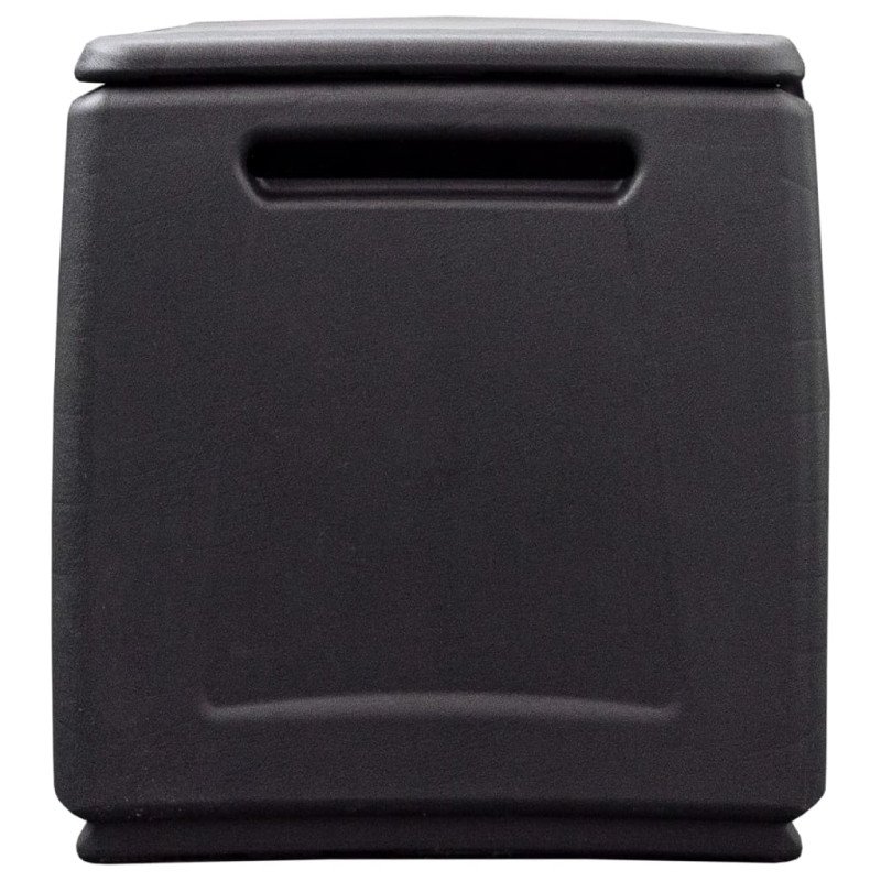 vidaXL Záhradný úložný box 138x53x57 cm 330 l tmavosivá a čierna