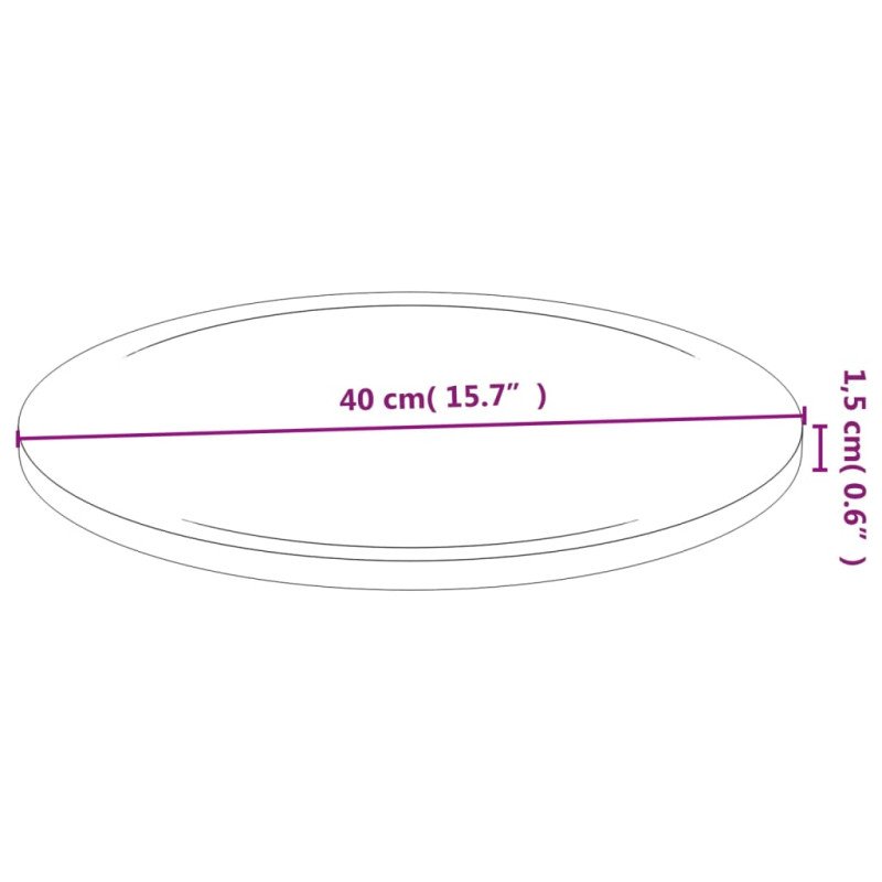 vidaXL Dosky na krájanie 6 ks Ø40x1,5 cm, bambus
