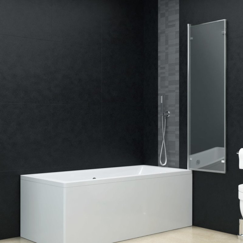 vidaXL Skladací sprchový kút 3 panely 130x138 cm ESG