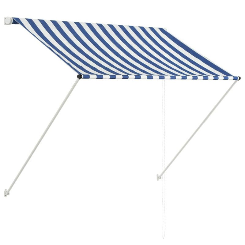 vidaXL Zaťahovacia markíza 150x150 cm modro-biela