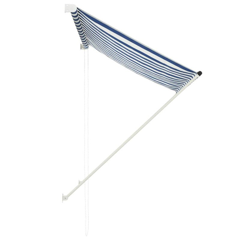 vidaXL Zaťahovacia markíza 150x150 cm modro-biela