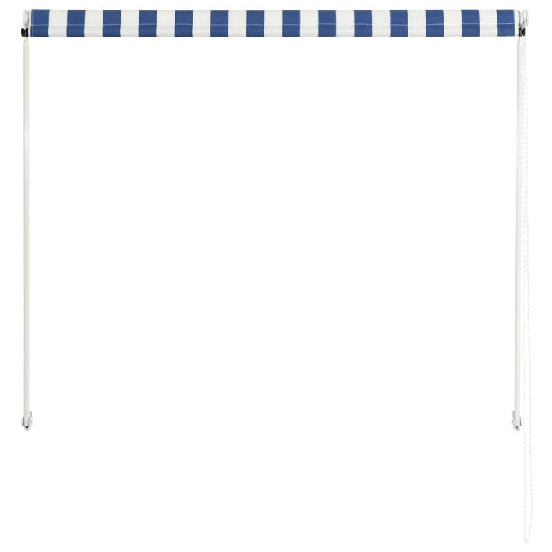 vidaXL Zaťahovacia markíza 150x150 cm modro-biela