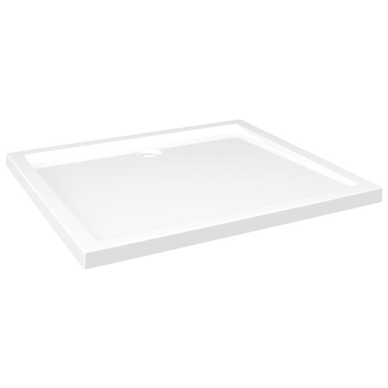 vidaXL Obdĺžniková sprchová vanička z ABS biela 80x90 cm