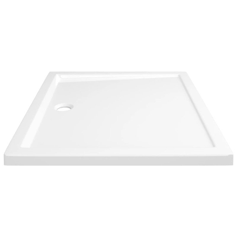 vidaXL Obdĺžniková sprchová vanička z ABS biela 80x90 cm