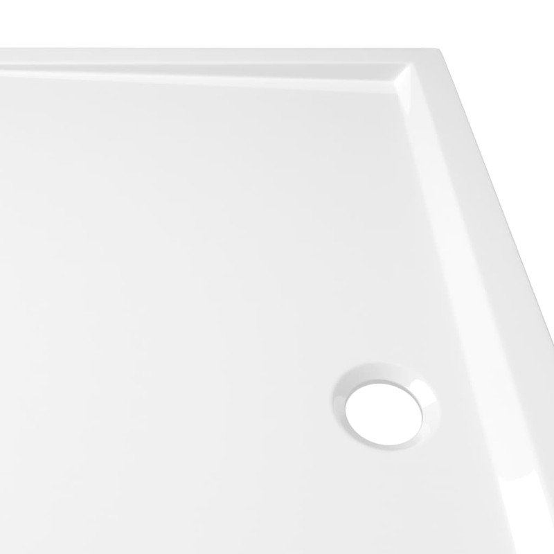 vidaXL Obdĺžniková sprchová vanička z ABS biela 80x90 cm
