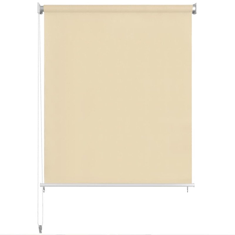 vidaXL Vonkajšia zatemňovacia roleta krémová 80x140 cm HDPE