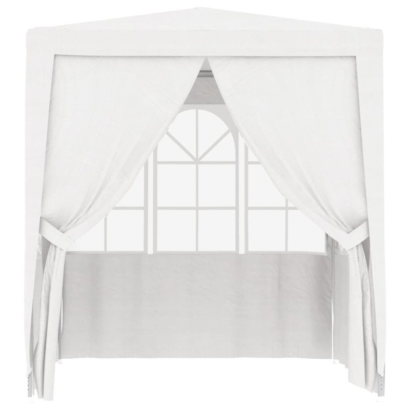 vidaXL Profesionálny párty stan+bočné steny 2x2 m, biely 90 g/m²