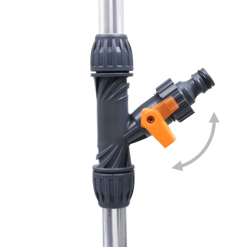 vidaXL Záhradná sprcha s trojnožkou 221 cm hliníková 