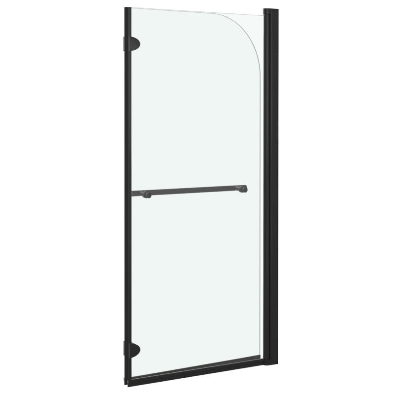 vidaXL Skladací sprchový kút 2 panely 120x140 cm ESG čierny