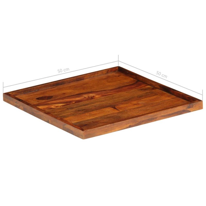 vidaXL Servírovací podnos masívne sheeshamové drevo 50x50 cm