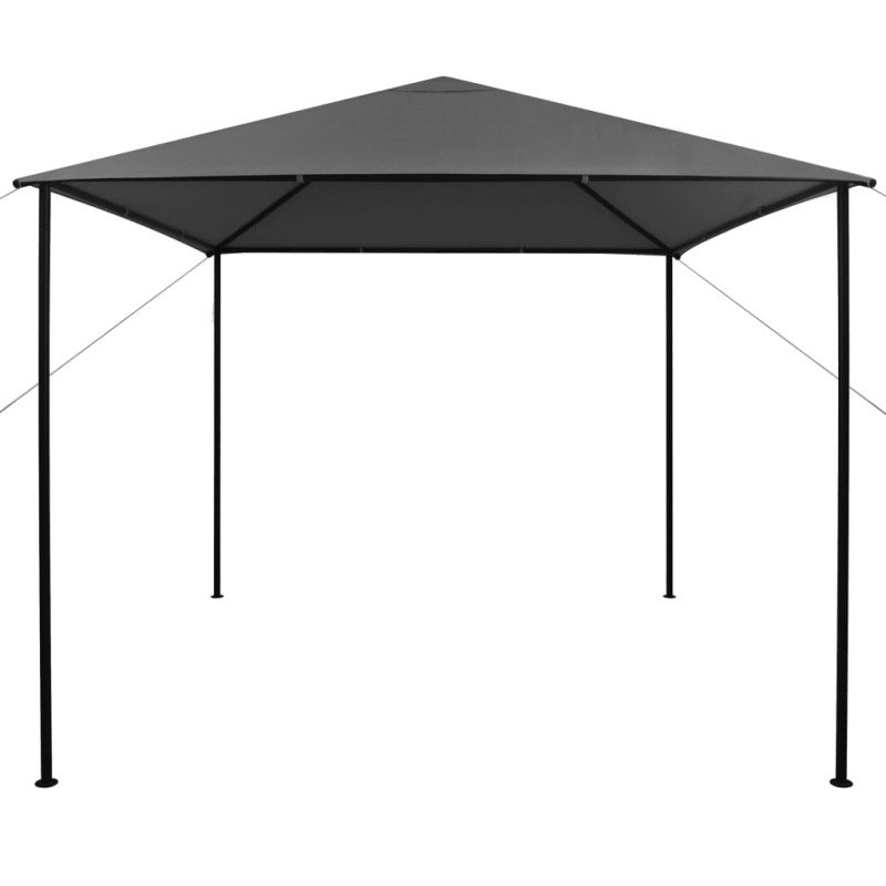 vidaXL Altánok 3x3 m, antracitový, látka a oceľ 180 g/m²