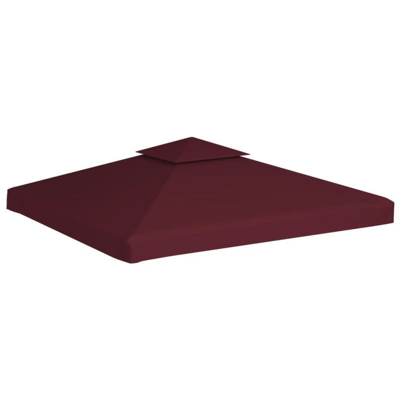vidaXL Dvojitá strieška na altánok 310 g/m², 3x3 m, bordová