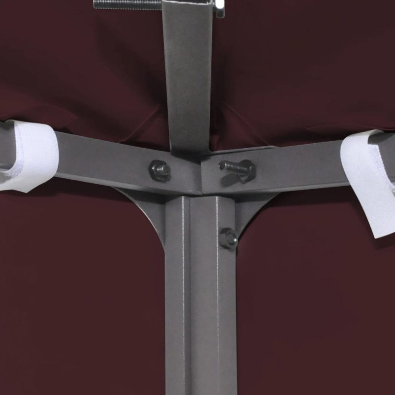 vidaXL Dvojitá strieška na altánok 310 g/m², 3x3 m, bordová