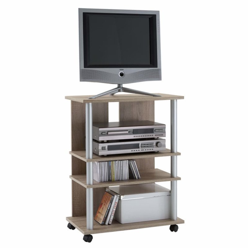 FMD Stojan na TV/Hi-Fi s 3 priehradkami 65x40x79,2cm dub
