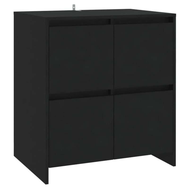 vidaXL Komoda čierna 70x41x75 cm drevotrieska