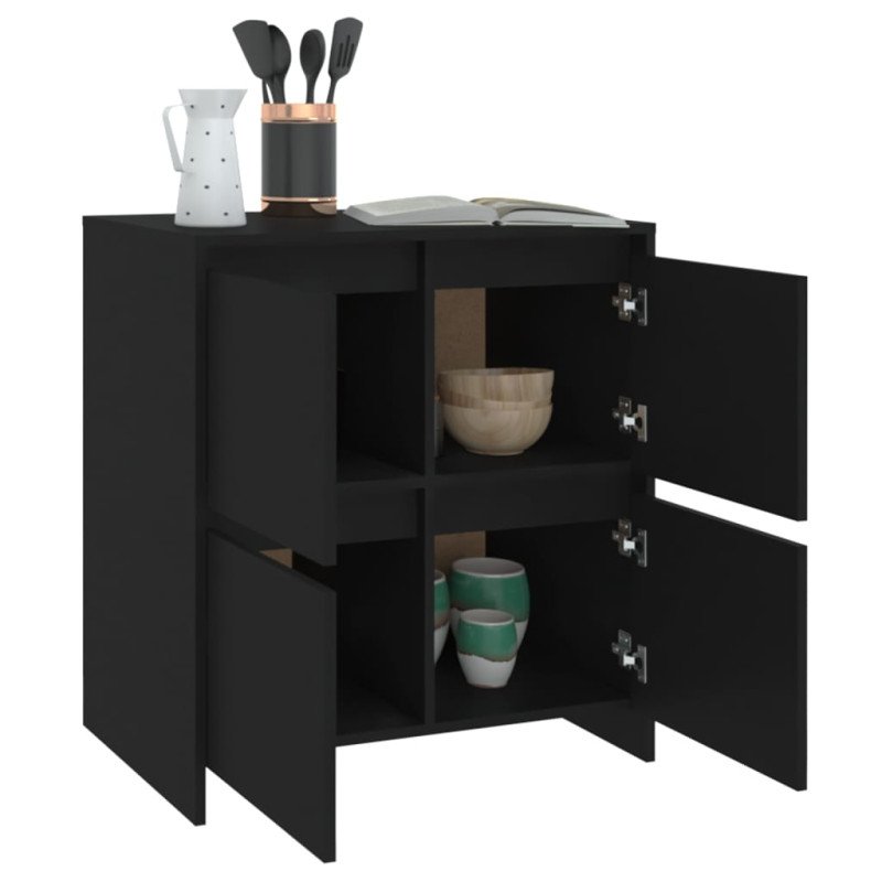 vidaXL Komoda čierna 70x41x75 cm drevotrieska
