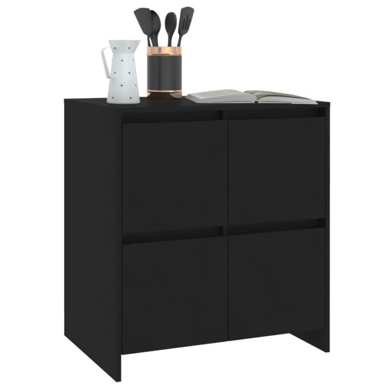 vidaXL Komoda čierna 70x41x75 cm drevotrieska