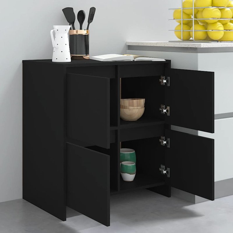 vidaXL Komoda čierna 70x41x75 cm drevotrieska