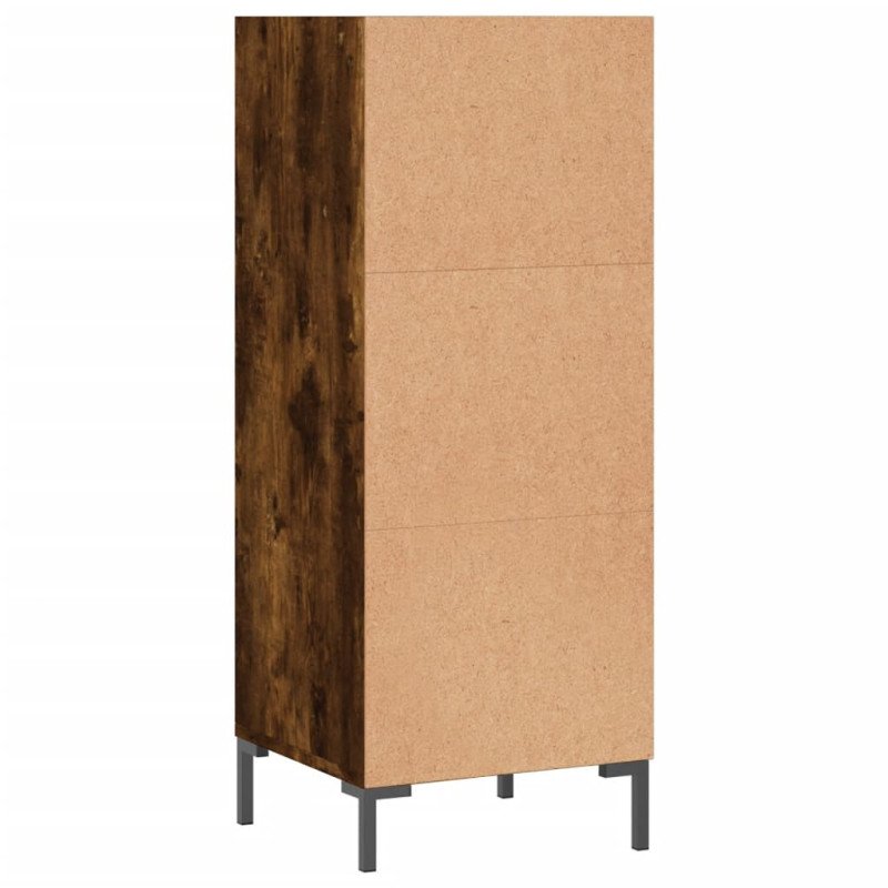 vidaXL Komoda dymový dub 34,5x32,5x90 cm kompozitné drevo
