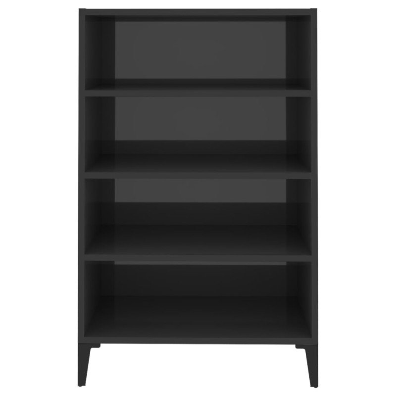 vidaXL Komoda, lesklá sivá 57x35x90 cm, kompozitné drevo
