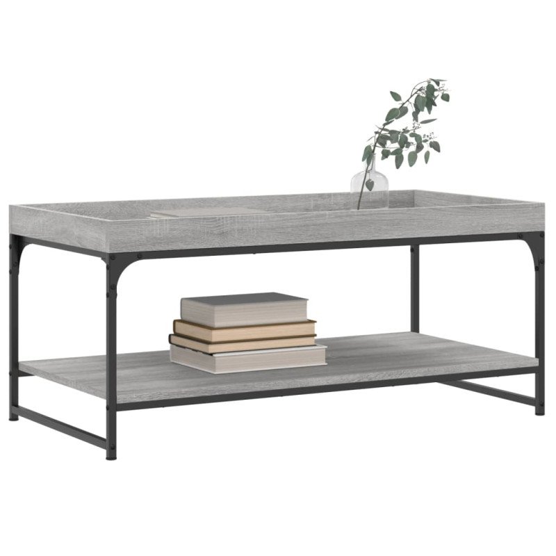 vidaXL Konferenčný stolík sivý dub sonoma 100x49x45cm kompozitné drevo