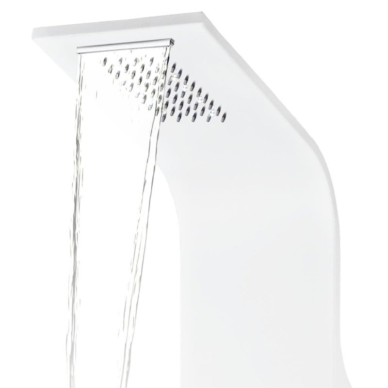 vidaXL Sprchový panel, hliník 20x44x130 cm, biely