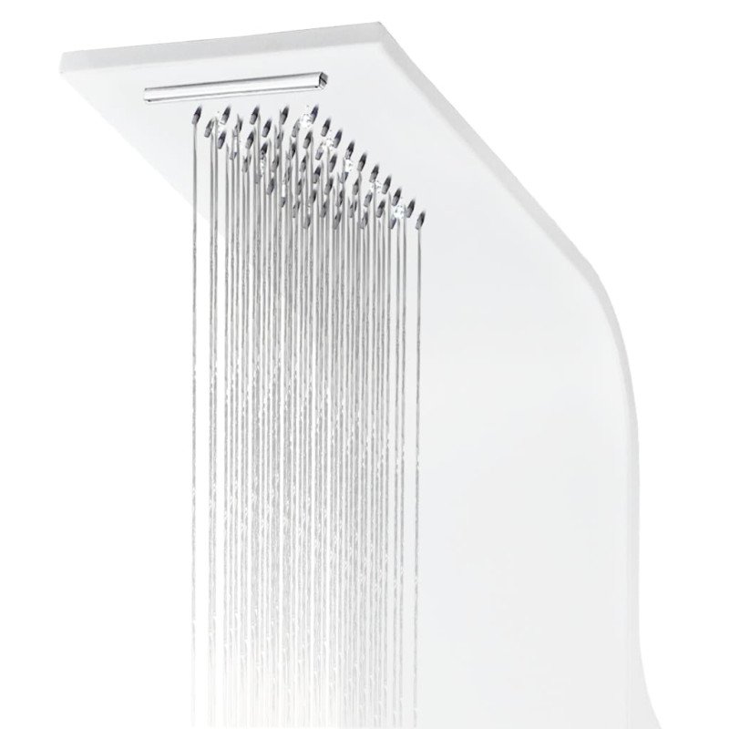 vidaXL Sprchový panel, hliník 20x44x130 cm, biely