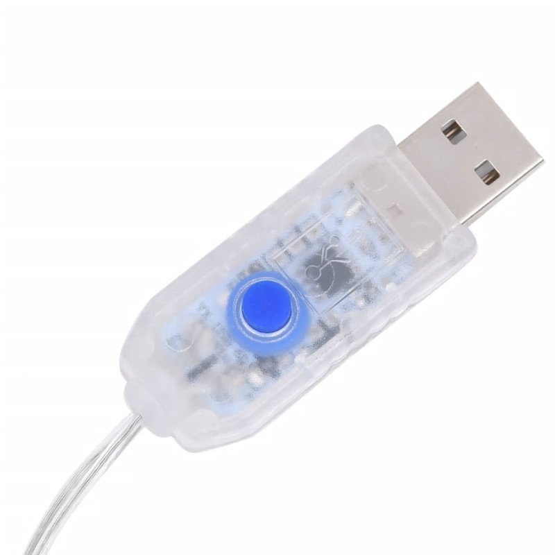 vidaXL Vianočné soby 4 ks strieborné 80 LED diód
