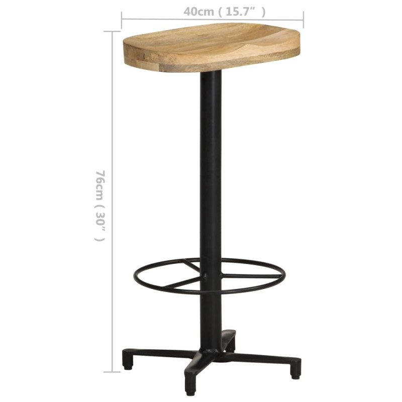 vidaXL Barové stoličky 2 ks 76 cm mangovníkový masív