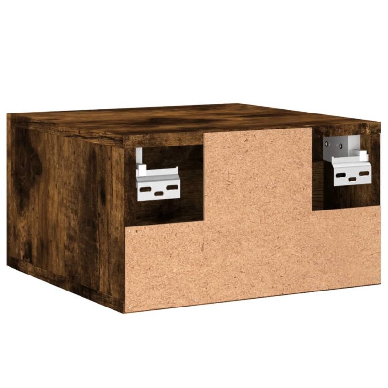 vidaXL Nástenné nočné stolíky 2 ks dymový dub 35x35x20 cm