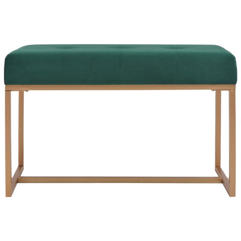 vidaXL Lavička 80 cm zelená zamatová