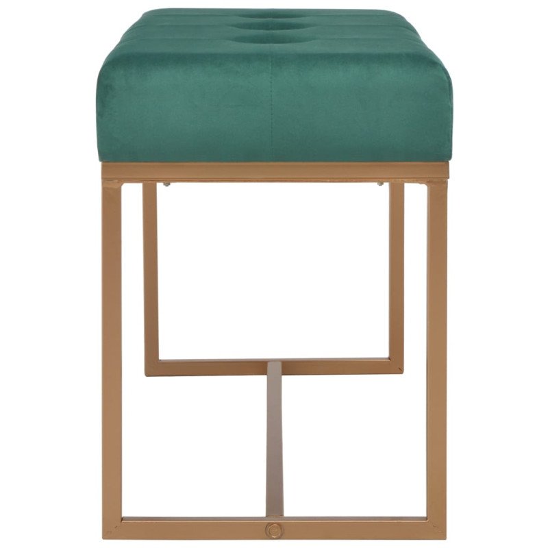 vidaXL Lavička 80 cm zelená zamatová