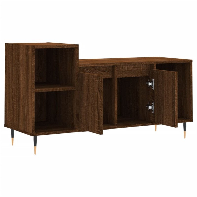 vidaXL TV skrinka hnedý dub 100x35x55 cm spracované drevo