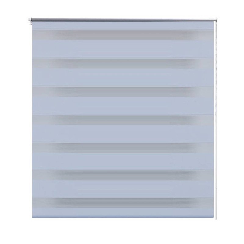 Roleta vzor zebra, 80 x 150 cm, biela