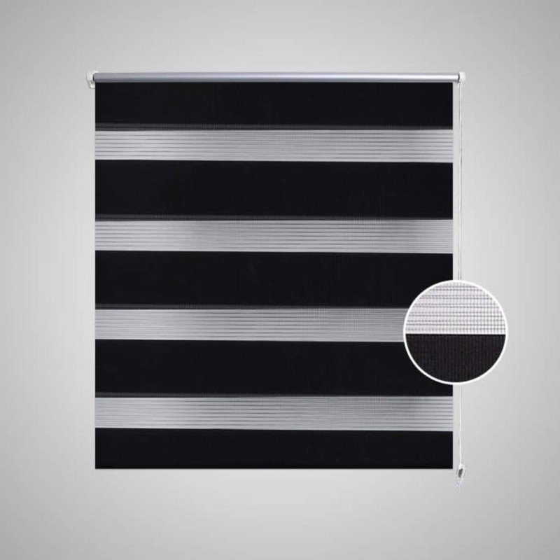 Roleta vzor zebra, 120 x 230 cm, čierna