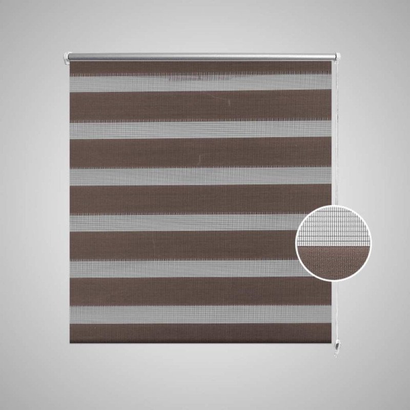 Roleta Zebra 120 x 175 cm kávová
