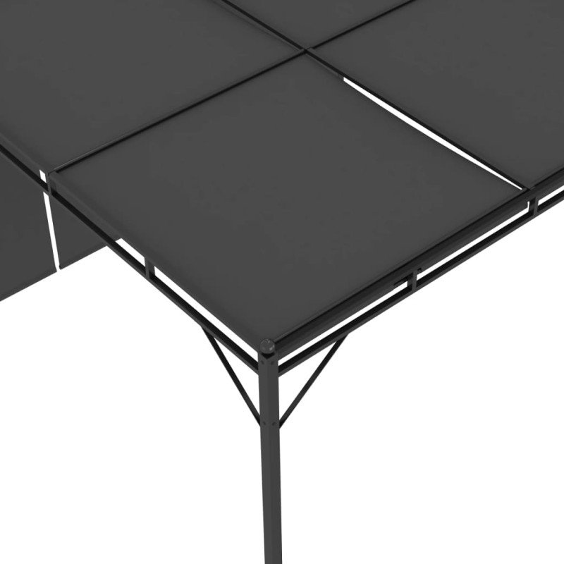 vidaXL Záhradný altánok s bočným závesom antracitový 3x3x2,25 m